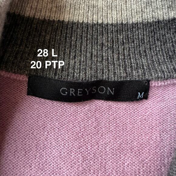 Greyson 1/4 Zip Pullover M Purple Wool Golf Sportswear Lightweight Outerwear - Picture 7 of 9